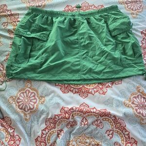 Green Cargo Skirt